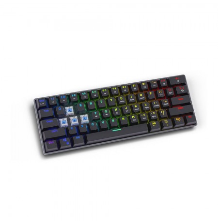 SAVIO Mechanical Keyboard BLACKOUT Blue (Outemu Blue), black