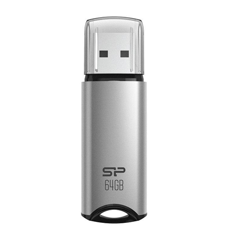 Silicon Power USB Flash Drive Marvel Series M02 64 GB, Type-A USB 3.2 Gen 1, Silver
