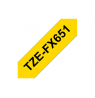 Brother | TZe-FX651 Flexible ID Laminated Tape | Black on Yellow | TZe | 8 m | 2.4 cm