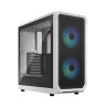 Fractal Design | Focus 2 | Side window | Midi Tower | ATX | RGB White TG Clear Tint