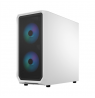 Fractal Design Focus 2 RGB White TG Clear Tint, Midi Tower, Power supply included No
