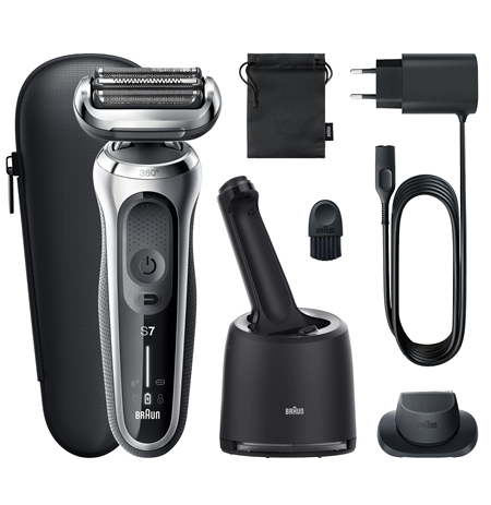 Braun Shaver 71-S7200cc	 Operating time (max) 50 min, Wet & Dry, Silver/Black