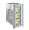 Corsair | Tempered Glass Mid-Tower ATX Case | iCUE 4000X RGB | Side window | White | Mid-Tower | Power supply included No | ATX