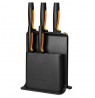 FISKARS SET OF 5 KNIVES IN A BLOCK BLACK FUNCTIONAL FORM