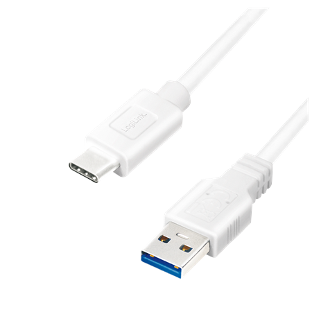 Logilink USB 3.2 Gen 1x1 Cable CU0175 1,5 m, White, USB-A Male, USB-C Male