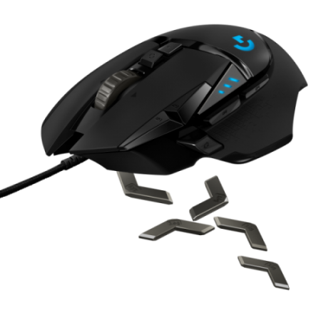 Žaidimų pelė Logitech G502 Hero, Laidinė, Juoda