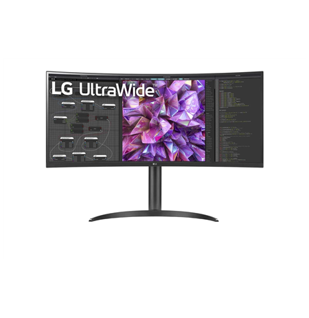 LG Curved Monitor 34WQ75C-B 34 ", IPS, QHD, 3440 x 1440, 21:9, 5 ms, 300 cd/m², Black, 60 Hz, HDMI ports quantity 2