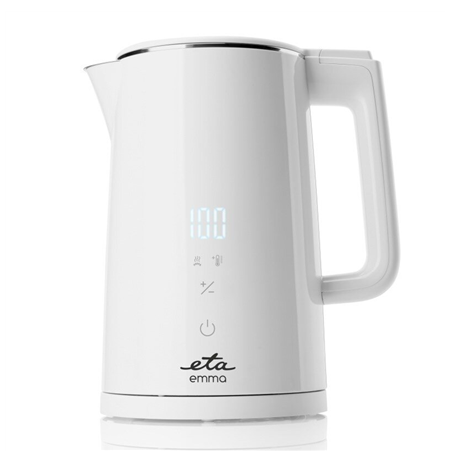 ETA Kettle ETA559590010 Emma Electric, 2200 W, 1.5 L, Stainless steel, 360° rotational base, White