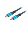 Lanberg | USB-C to USB-C Cable | Black/Blue | 0.5 m