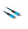 Lanberg CA-CMCM-45CU-0005-BK USB cable 0.5 m USB4 Gen 2x2 USB C Black, Blue