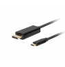 Lanberg CA-CMDP-10CU-0010-BK video cable adapter 1 m USB Type-C DisplayPort Black