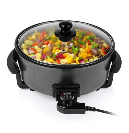 Tristar Multifunctional grill pan XL PZ-9135 Grill, Diameter 30 cm, 1500 W, Lid included, Fixed handle, Black