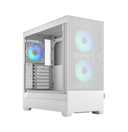 Fractal Design Pop Air RGB White TG Clear Tint, ATX, mATX, Mini ITX, Power supply included No