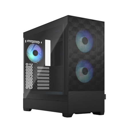Fractal Design op Air RGB Black TG Clear Tint, ATX, mATX, Mini ITX, Power supply included No