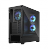 Fractal Design op Air RGB Black TG Clear Tint, ATX, mATX, Mini ITX, Power supply included No