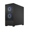 Fractal Design op Air RGB Black TG Clear Tint, ATX, mATX, Mini ITX, Power supply included No