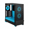 Fractal Design Pop Air RGB  Cyan Core TG Clear Tint, ATX, mATX, Mini ITX, Power supply included No