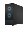 Fractal Design Pop Air RGB  Cyan Core TG Clear Tint, ATX, mATX, Mini ITX, Power supply included No
