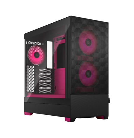 Fractal Design Pop Air RGB Magenta Core TG Clear Tint, ATX, mATX, Mini ITX, Power supply included No