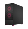 Fractal Design Pop Air RGB Magenta Core TG Clear Tint, ATX, mATX, Mini ITX, Power supply included No