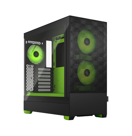 Fractal Design Pop Air RGB Green Core TG Clear Tint, ATX, mATX, Mini ITX, Power supply included No