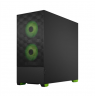 Fractal Design Pop Air RGB Green Core TG Clear Tint, ATX, mATX, Mini ITX, Power supply included No
