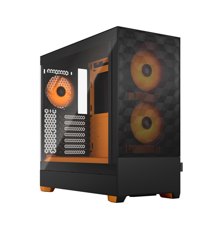 Fractal Design Pop Air RGB Orange Core TG Clear Tint, ATX, mATX, Mini ITX, Power supply included No