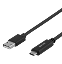 USB 2.0 kabelis DELTACO USB-A - USB-C male, LSZH, 1m, juodas / USBC-1004-LSZH