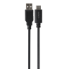 USB 2.0 kabelis DELTACO USB-A - USB-C male, LSZH, 1m, juodas / USBC-1004-LSZH