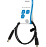 USB 2.0 kabelis DELTACO USB-A - USB-C male, LSZH, 1m, juodas / USBC-1004-LSZH