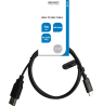 USB 2.0 kabelis DELTACO USB-A - USB-C male, LSZH, 1m, juodas / USBC-1004-LSZH
