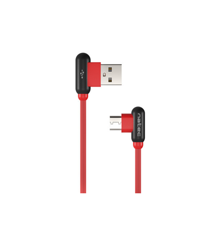 Natec Prati, Angled USB Type C to Type A Cable 1m, Red