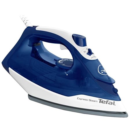 TEFAL FV2838E0 Steam Iron, 2400 W, Water tank capacity 270 ml, Continuous steam 40 g/min, Blue/White