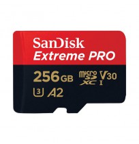 SANDISK EXTREME PRO microSDXC 256GB 200/140 MB/s UHS-I U3 memory card (SDSQXCD-256G-GN6MA)