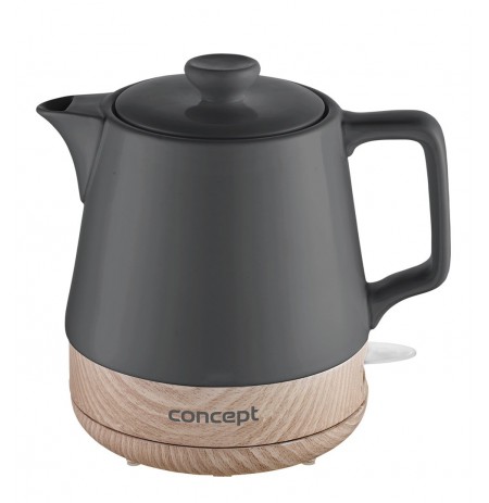 Concept RK0062 electric kettle 1 L 1200 W Anthracite, Wood