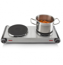 Tristar | Free standing table hob | KP-6248 | Number of burners/cooking zones 2 | Electric | Stainless Steel/Black
