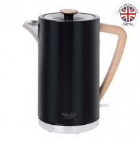 Adler | Kettle | AD 1347b | Electric | 2200 W | 1.5 L | Stainless steel | 360° rotational base | Black