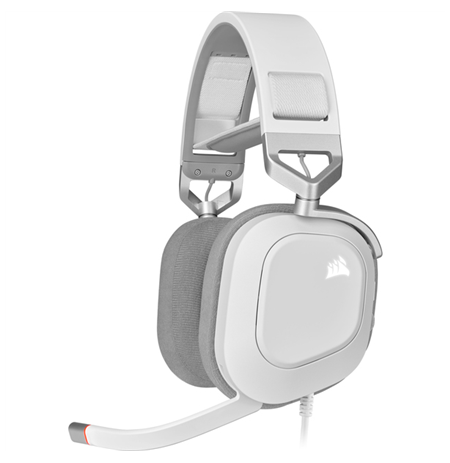 Corsair RGB USB Gaming Headset HS80 Built-in microphone, White, Wireless, Over-Ear