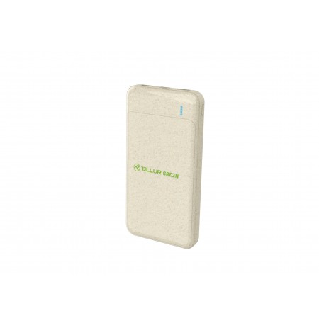 Tellur PD103 Green Power Bank 10000mAh, 2xQC3.0 + PD 18W cream