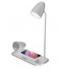 Tellur Nostalgia Wireless Desk Charger, Bluetooth Speaker, Desk Lamp white