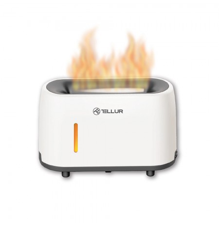 Tellur Flame aroma diffuser 240ml, 12 hours, remote control, white
