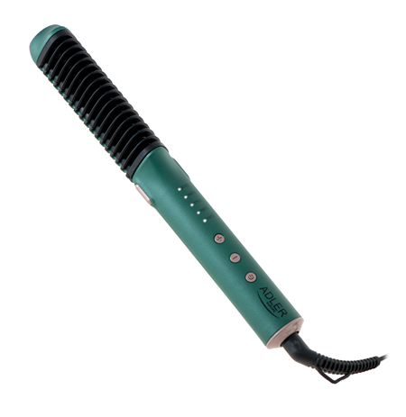 Adler Straightening Brush AD 2324 Number of temperature settings 5, Temperature (max) 210 °C, Green