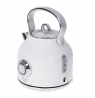 Adler Kettle with a Thermomete AD 1346w Electric, 2200 W, 1.7 L, Stainless steel, 360° rotational base, White