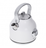 Adler Kettle with a Thermomete AD 1346w Electric, 2200 W, 1.7 L, Stainless steel, 360° rotational base, White