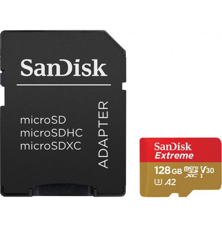 Sandisk memory card microSDXC 128GB Extreme + adapter