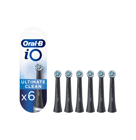 Oral-B Toothbrush replacement iO Ultimate Clean Heads, For adults, Number of brush heads included 6, Black