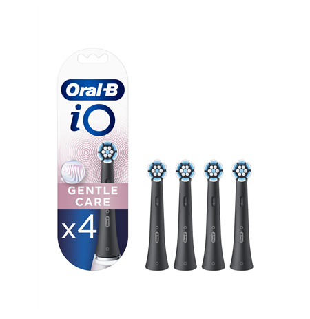 Oral-B Toothbrush replacement iO Gentle Care Heads, For adults, Number of brush heads included 4, Black
