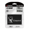 Kingston KC600 512 GB, SSD form factor 2.5", SSD interface SATA, Write speed 520 MB/s, Read speed 550 MB/s