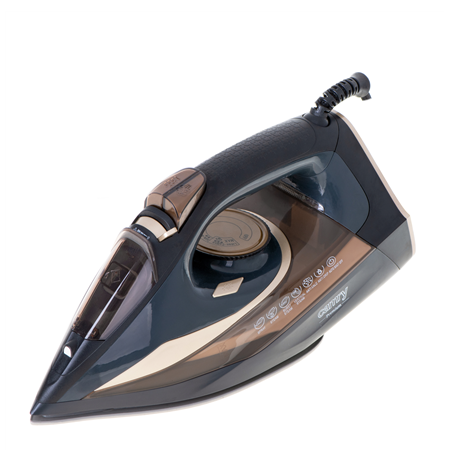 Camry Steam Iron CR 5036 3400 W, Water tank capacity 360 ml, Continuous steam 50 g/min, Black/Gold