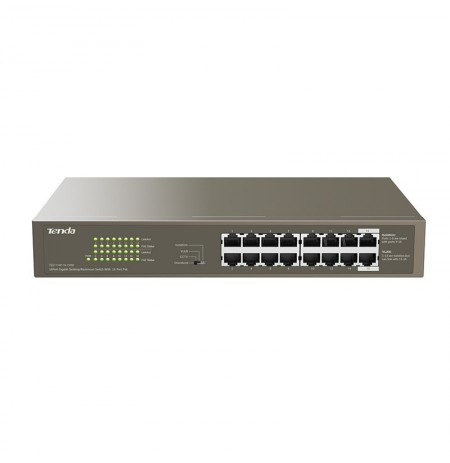 Tenda TEG1116P-16-150W-EU network switch Unmanaged Gigabit Ethernet (10/100/1000) Bronze Power over Ethernet (PoE)